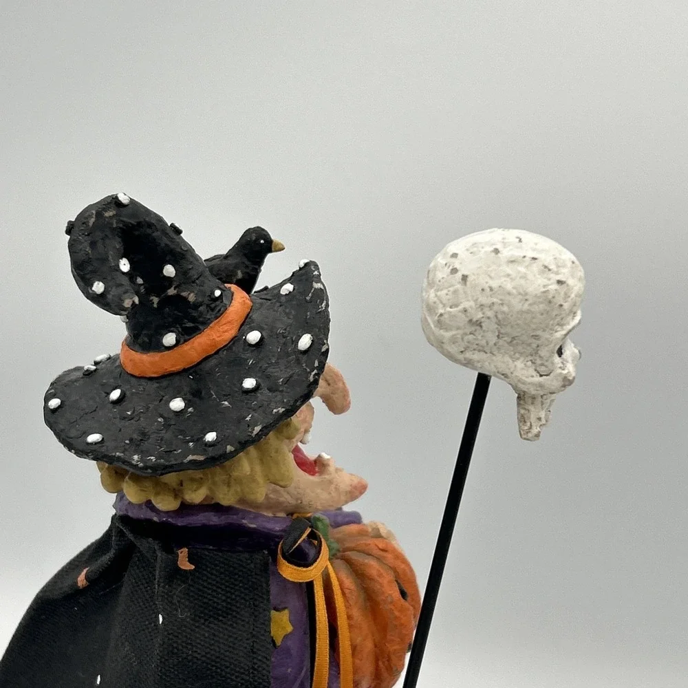 Vintage Primitive Halloween Witch Figurine 11